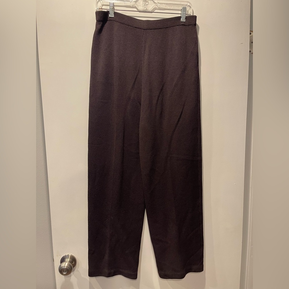 Vintage St. John Collection by Marie Gray Santana Knit Brown Pants Sz 10